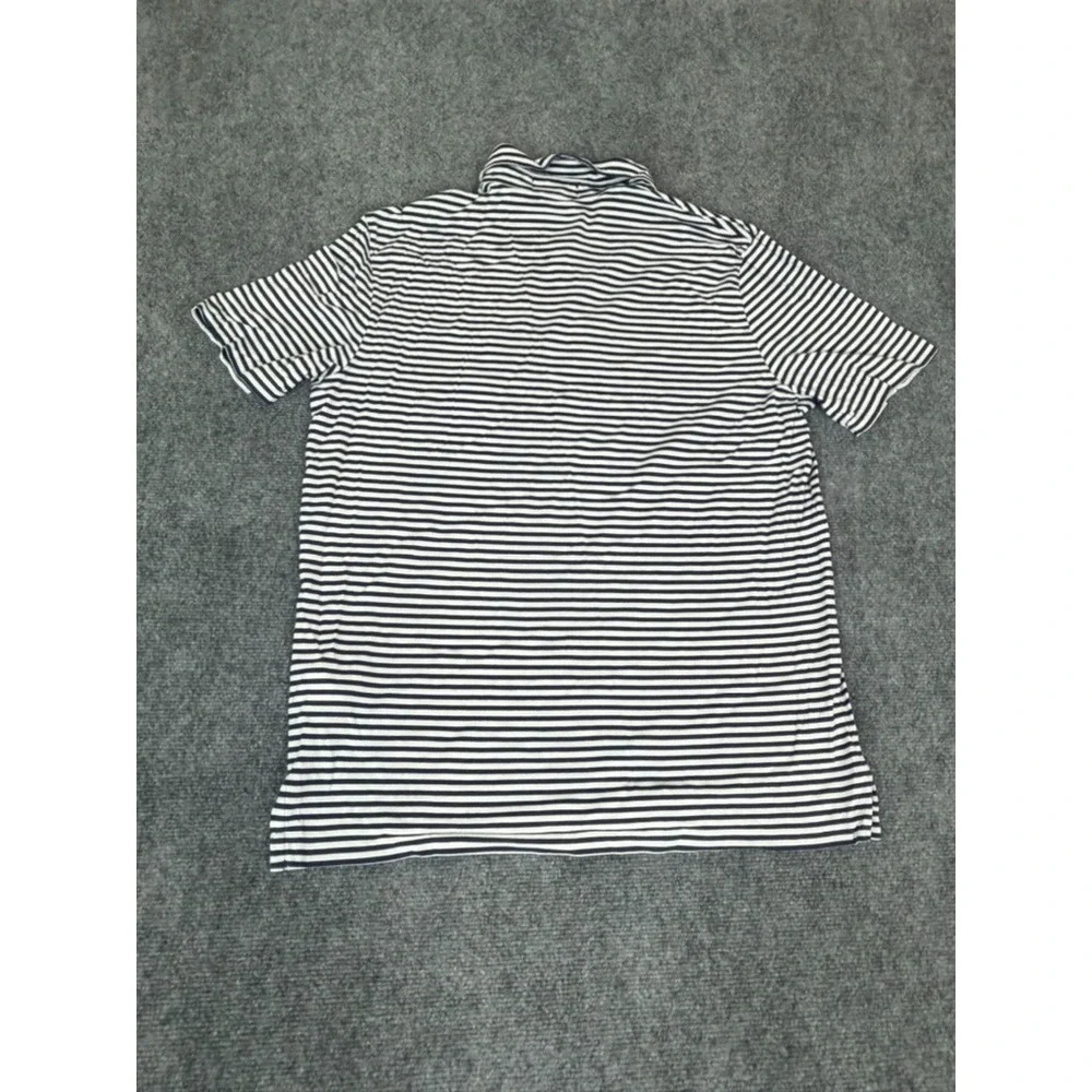 Polo Ralph Lauren Classic Fit Polo Crest Lisle Shirt Men's ‎ Blue Stripe Size M